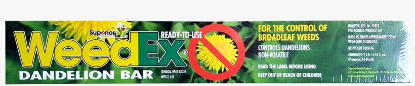 Weedex® Dandelion Bar - Label, transparent png #8113760