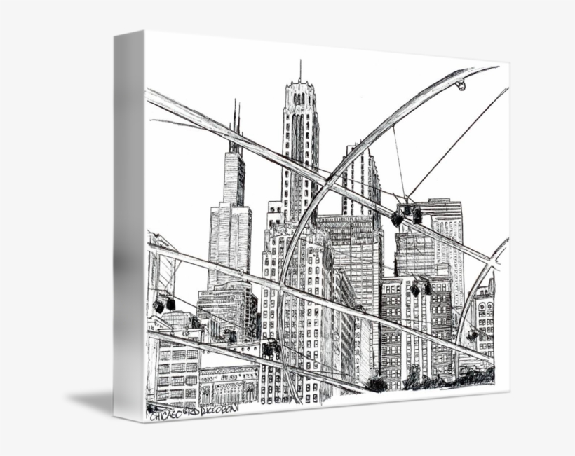 Chicago Millennium Park Art - Sketch, transparent png #8113963