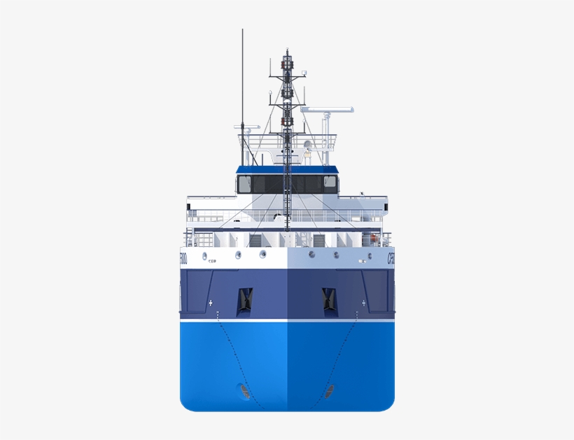 With A Large Beam And Proper Subdivisions The Vessel - Cargo Ship Front View Png, transparent png #8114442
