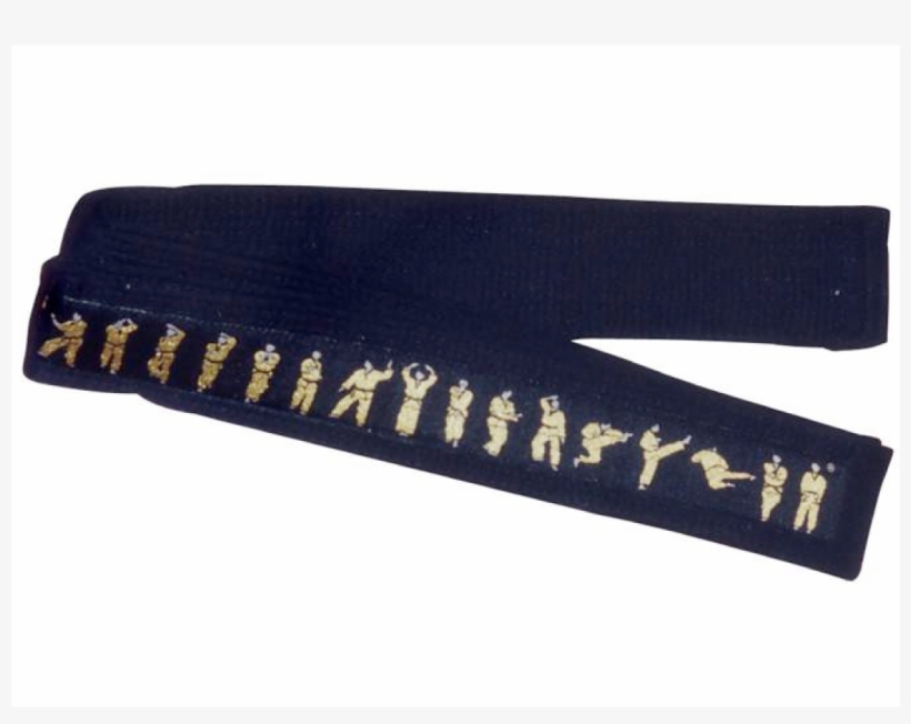 Cinta Negra C/poomsae De Taekwondo Negra - Cinta Negra Taekwondo Dan, transparent png #8114918