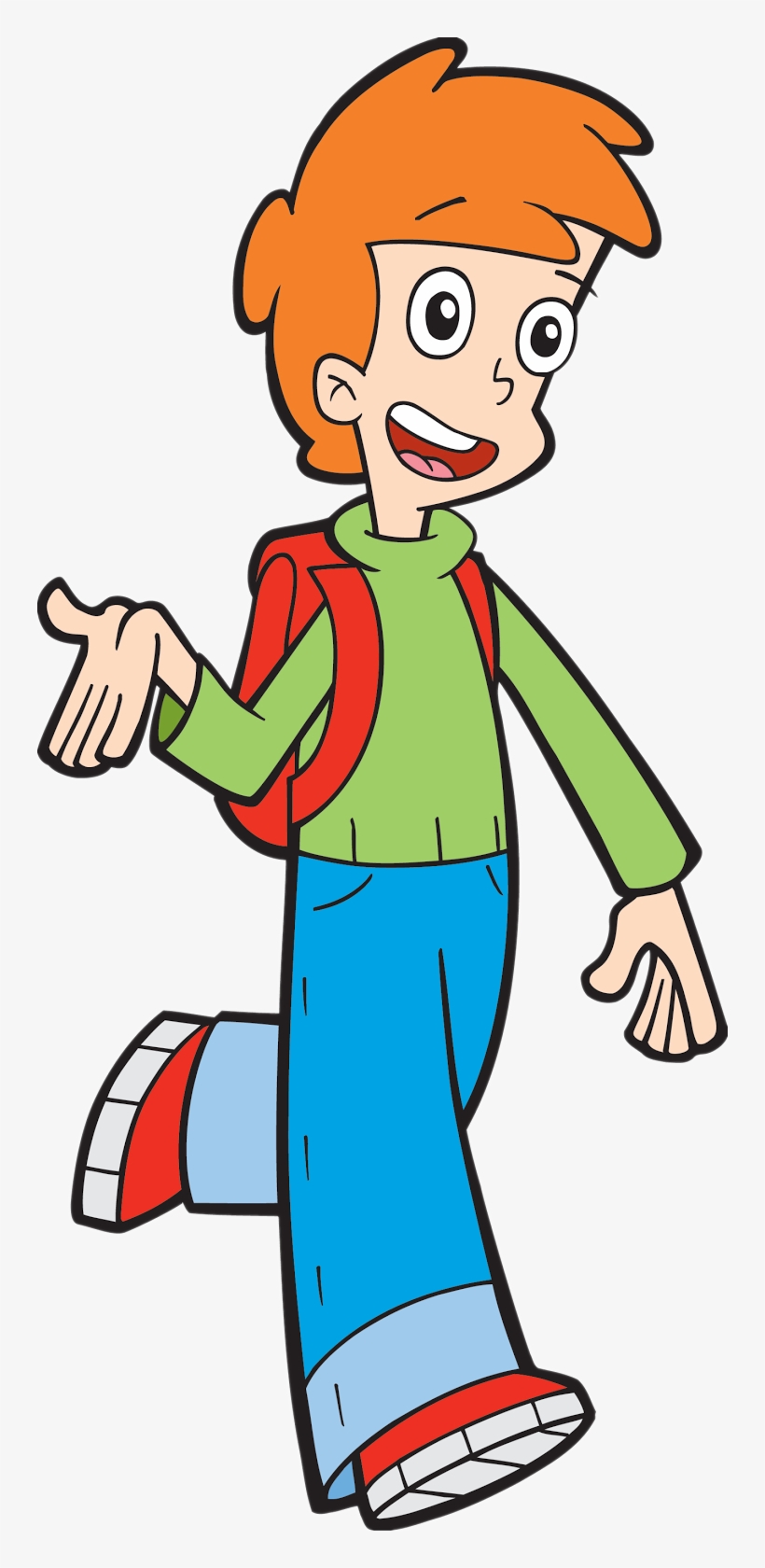 Go To Image - Cartoon Character Waving Png, transparent png #8115605