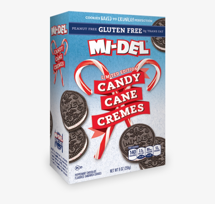 Mi Del Gluten Free Candy Cane Cremes, transparent png #8115637
