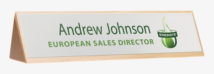 Wooden Base Desktop Nameplate - Signage, transparent png #8115944