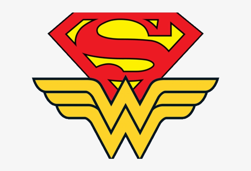 Drawn Superman Superwoman - Wonder Woman Supergirl Logo - Free