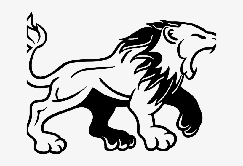 White Lion Clipart Angry Lion - Tattoo Black White Png Lion, transparent png #8115993