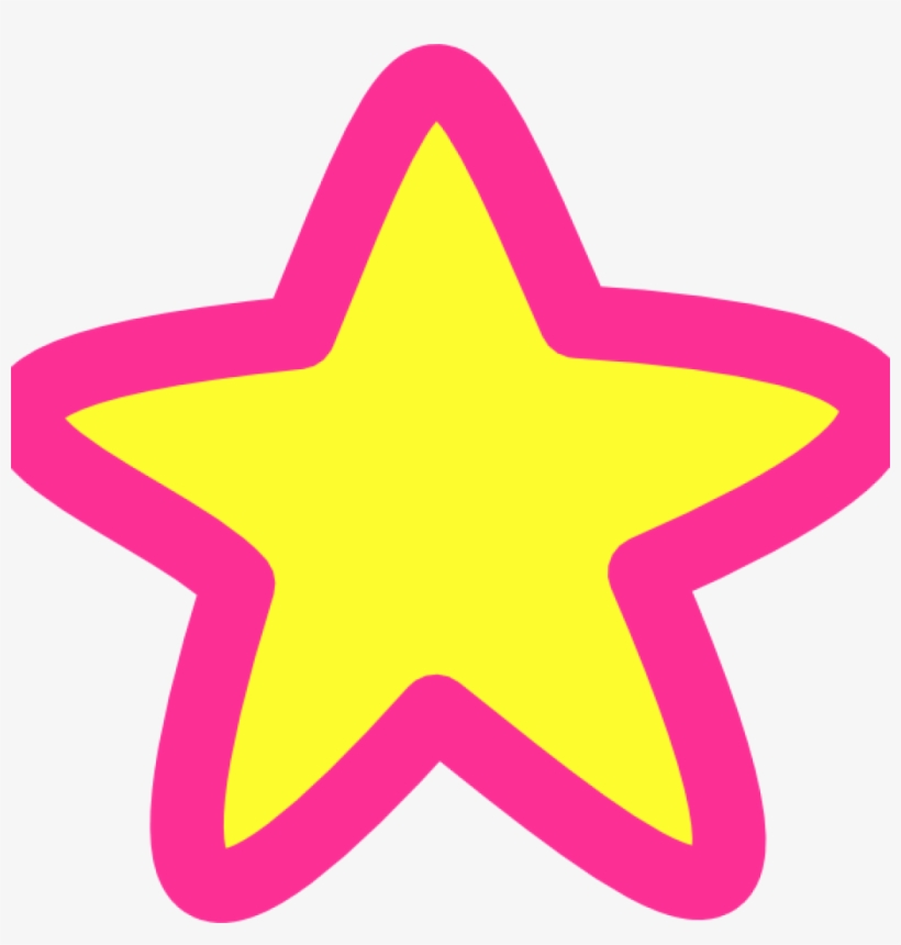 Pink Stars Clipart Pink Yellow Star Clip Art At Clker - Animated Star, transparent png #8116583