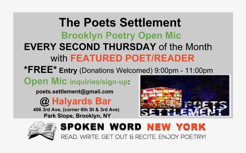 The Poets Settlement Brooklyn Poetry Open Mic Series - Online Advertising, transparent png #8116696