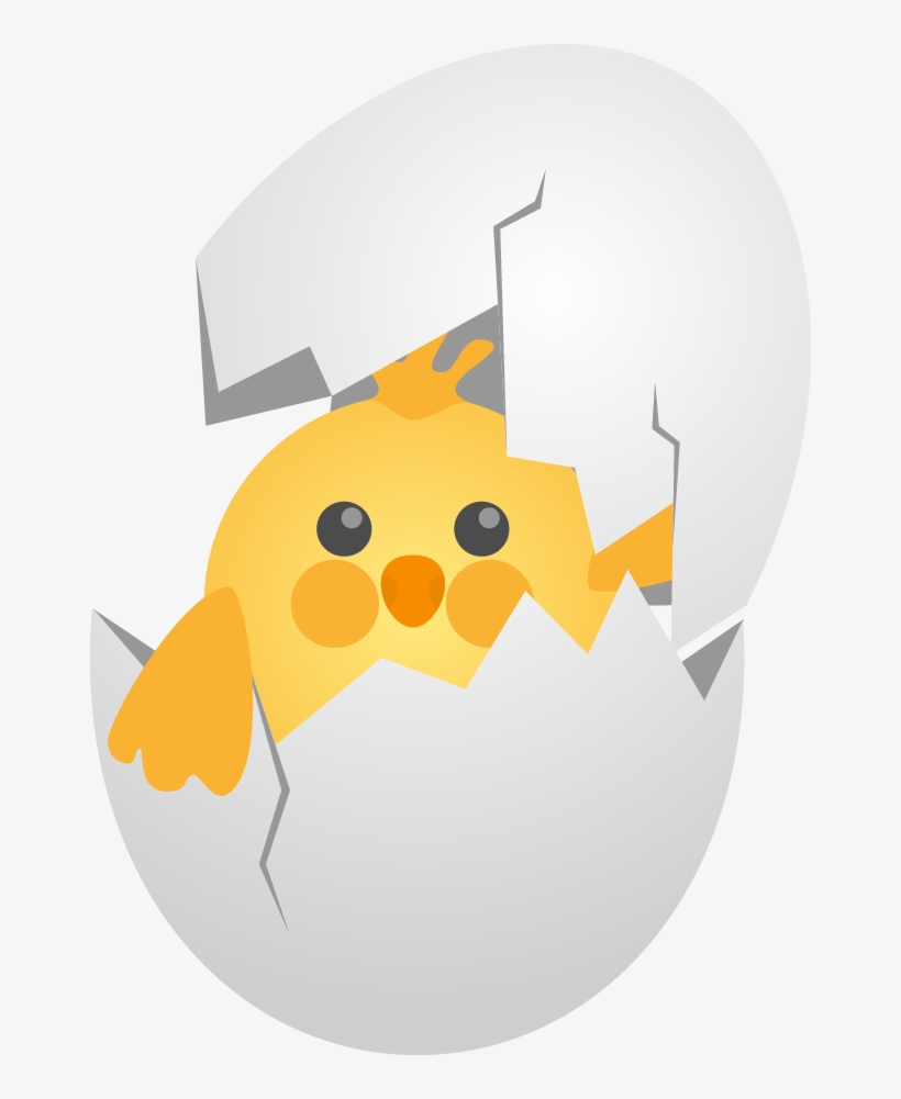Vector Black And White Download Eggshell Cute Cartoon - 鸡蛋 破 壳, transparent png #8118326