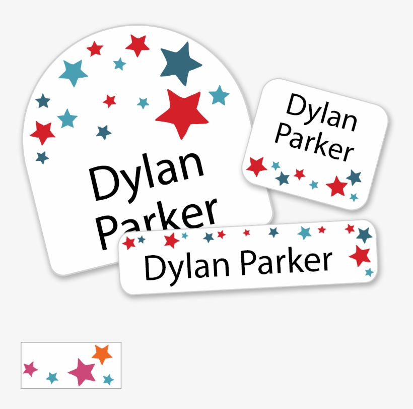 Red White Blue Stars For School Labels - Illustration, transparent png #8118542