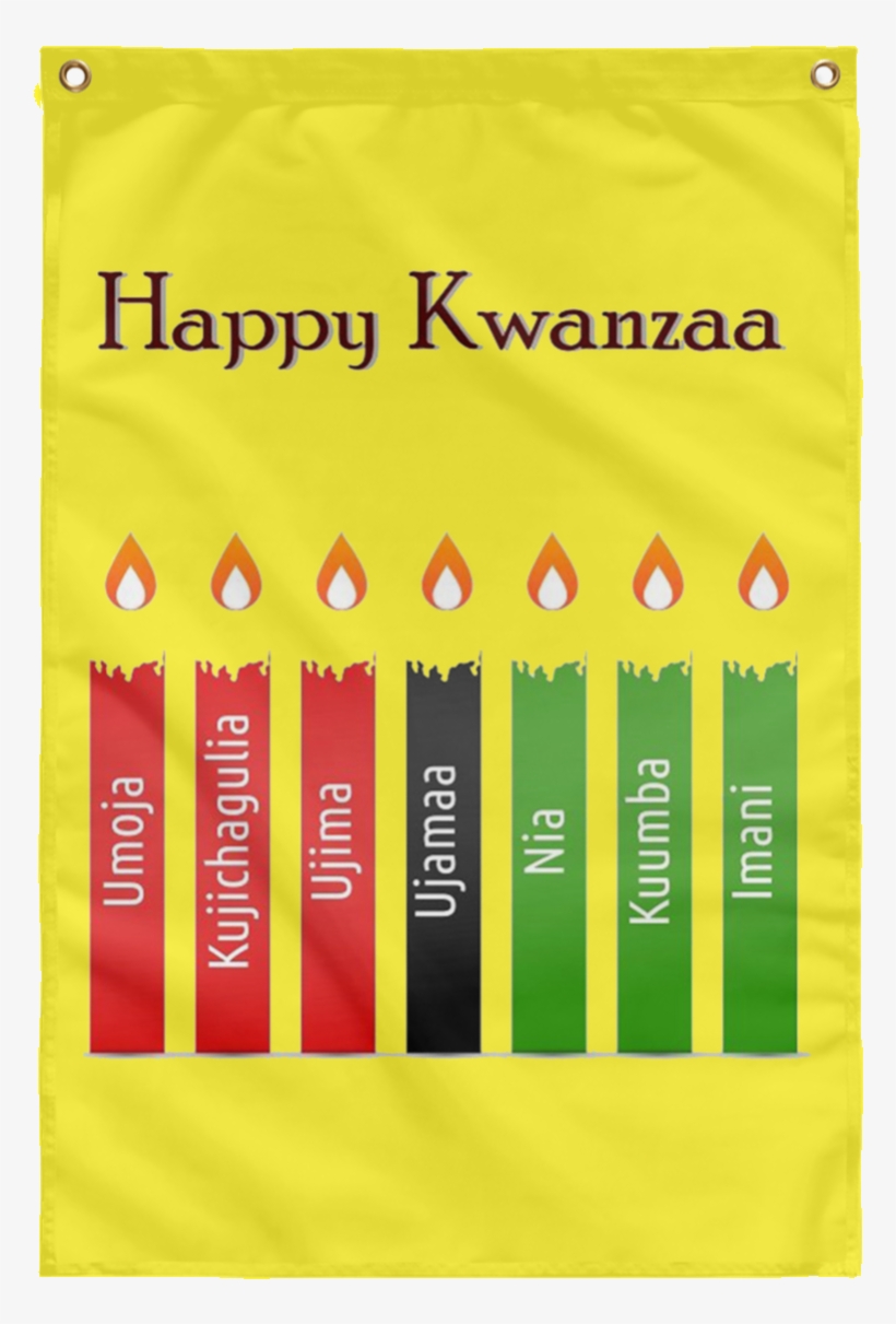 Happy Kwanzaa 7 Principles Wall Flag - Happy Kwanzaa Principles, transparent png #8118731