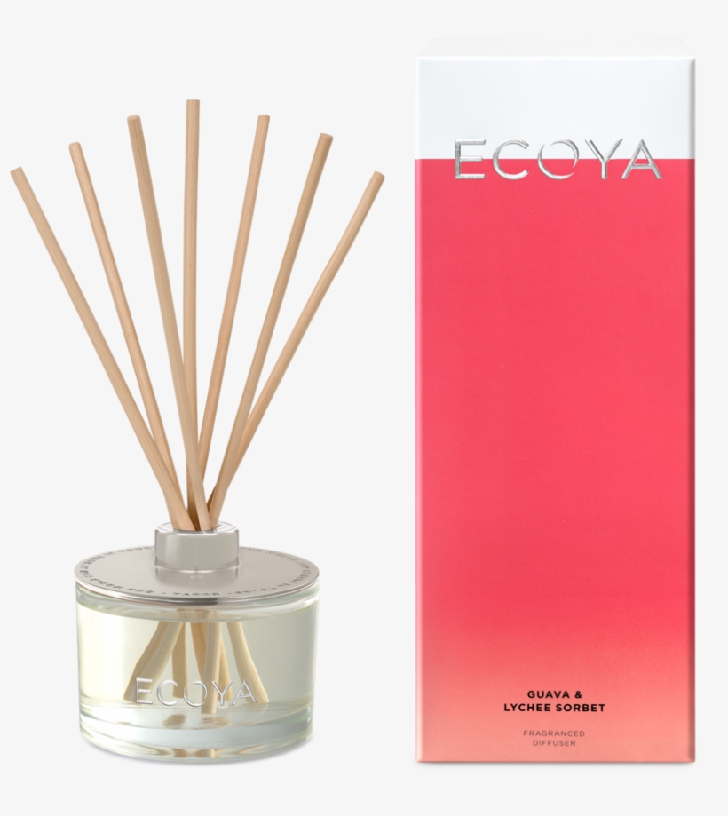 Buy Guava & Lychee Sorbet Fragranced Diffuser Online - Ecoya Guava And Lychee Diffuser, transparent png #8119980