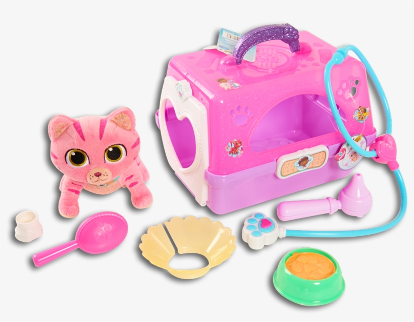 Doc Mcstuffins Toy Hospital On The Go Pet Carrier - Dr Mcstuffin Cat, transparent png #8120814