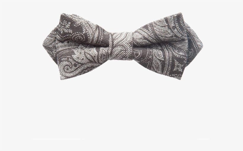 Grey Paisley Bow Tie, transparent png #8120963