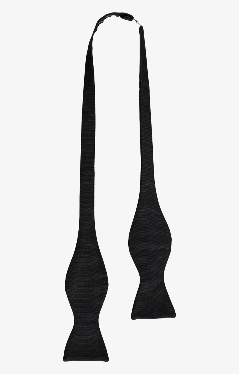 Menswear Bow Tie Self Tie Black Grosgrain Butterfly - Monochrome, transparent png #8121004