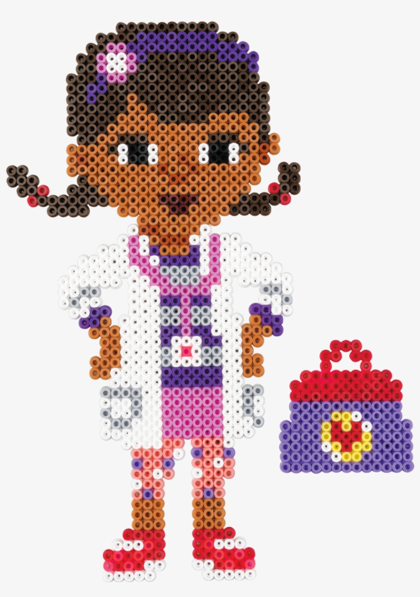 Hama Beads - Midi - Giftbox - Doc Mcstuffins - Doc Mcstuffins Perler, transparent png #8121010