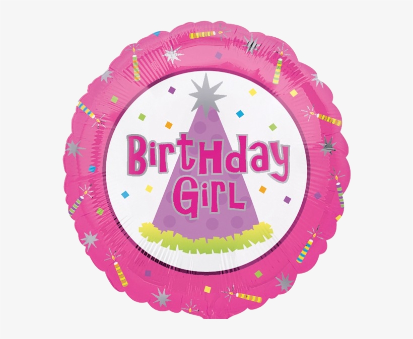 Foil Round Pink Birthday Girl Balloon - Texas Forest Service Logo, transparent png #8121044