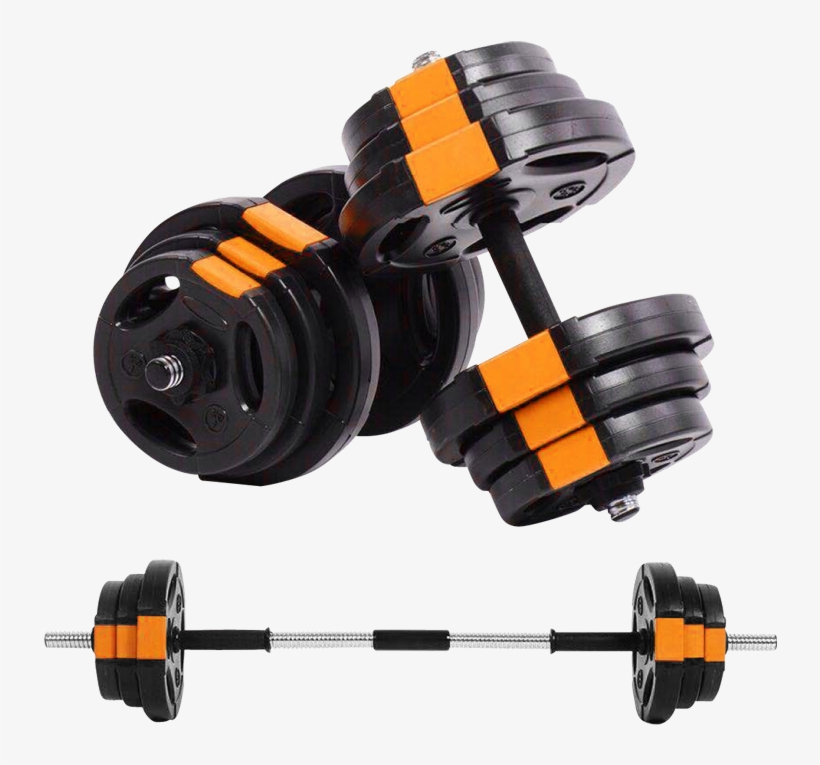 15kg Complete Dumbbell Set Converts To Barbell - Dumbbell, transparent png #8122362
