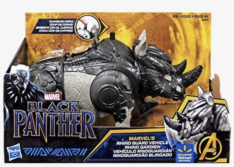 Marvel Black Panther Hasbro Deluxe Rhino Guard Vehicle - Black Panther Rhino Toy, transparent png #8122453