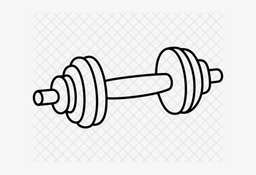 Dumbbells Clipart Drawing - Dumbbell, transparent png #8122642