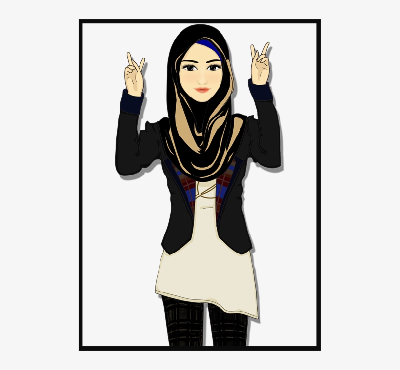 48 Images About Hijab On We Heart It - Stylo Hijab Girl, transparent png #8122770