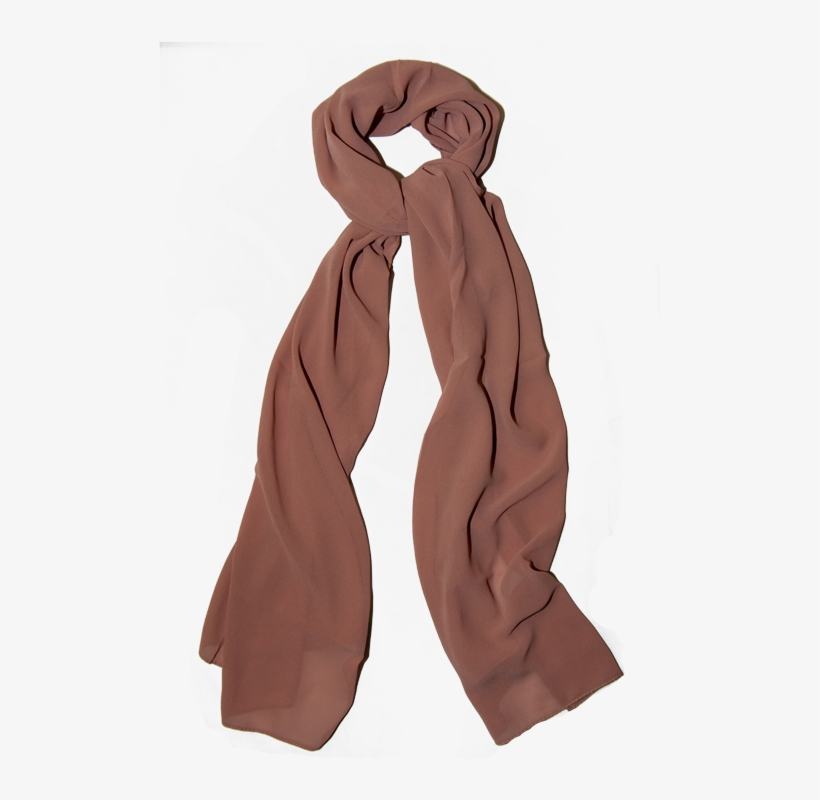 Chiffon Basic Hijab Apricot Pink - Scarf, transparent png #8123065