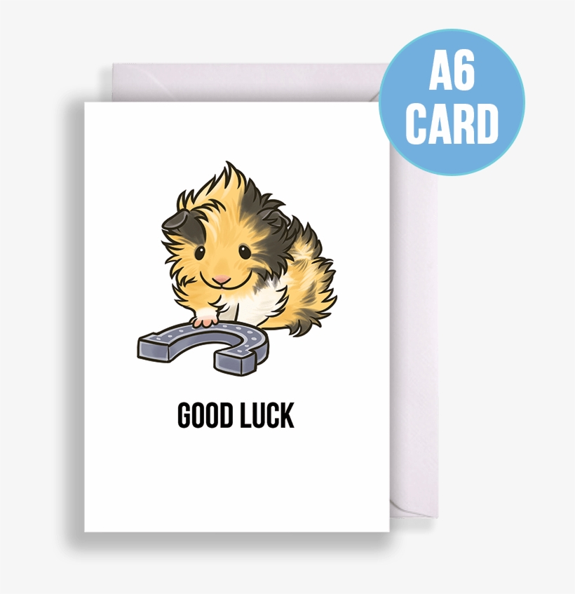 Good Luck Guinea Pig Card - Greeting Card, transparent png #8123391