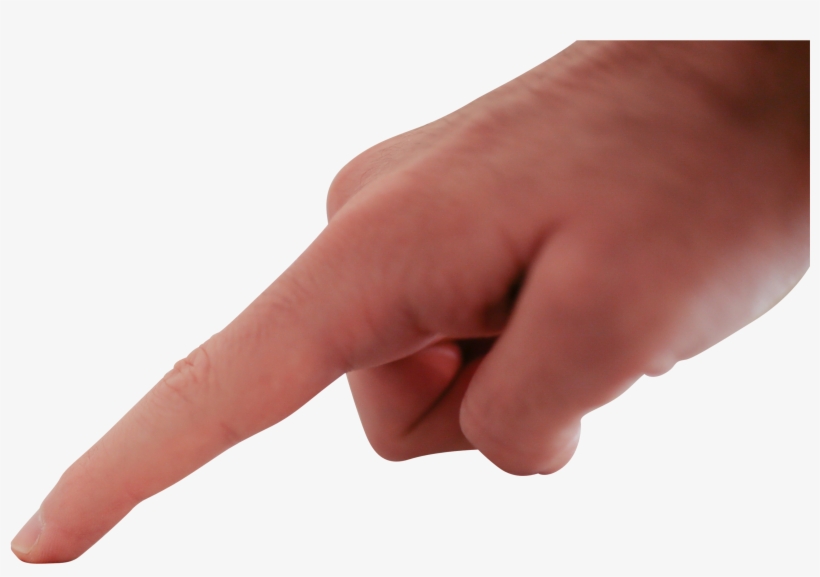 Finger Pointing Downward - Sign Language, transparent png #8124428