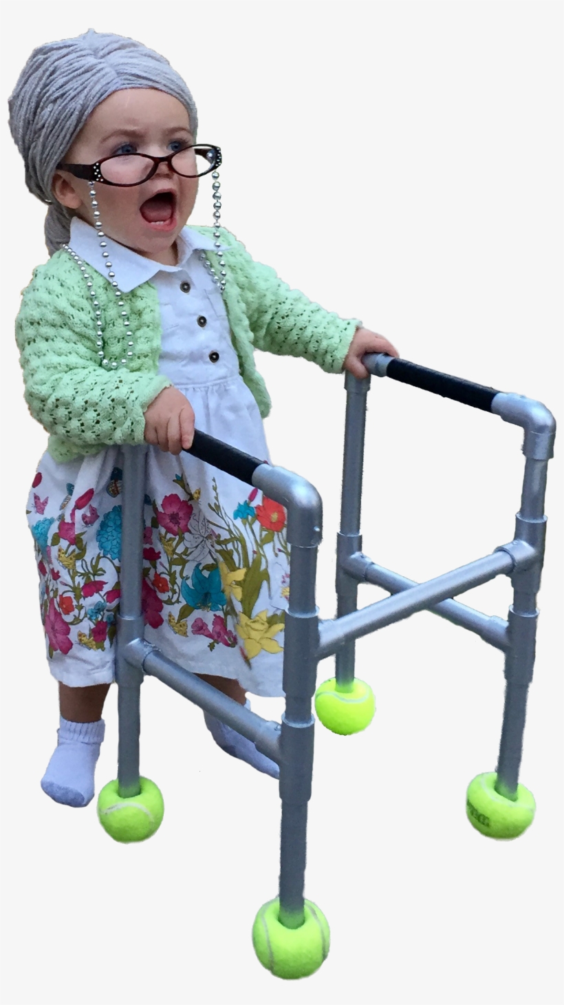 Old Lady With A Walker - Grandma With Walker Meme, transparent png #8124620