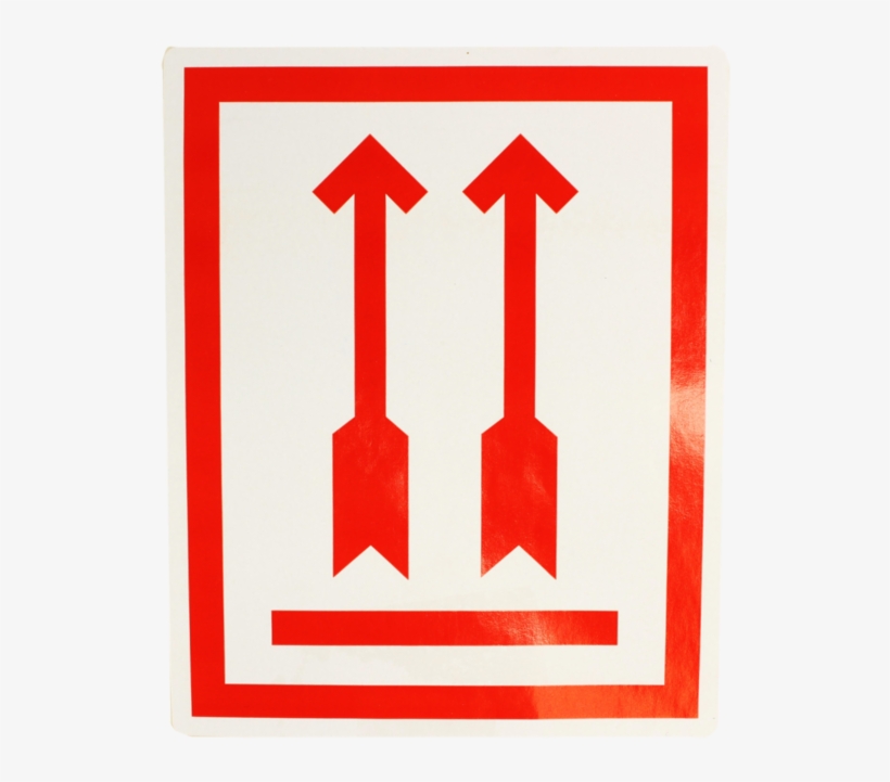 Sendproof® Label, Paper, Red Arrow, 80x100mm, White - Behandelingsetiket Rechtop, transparent png #8124652