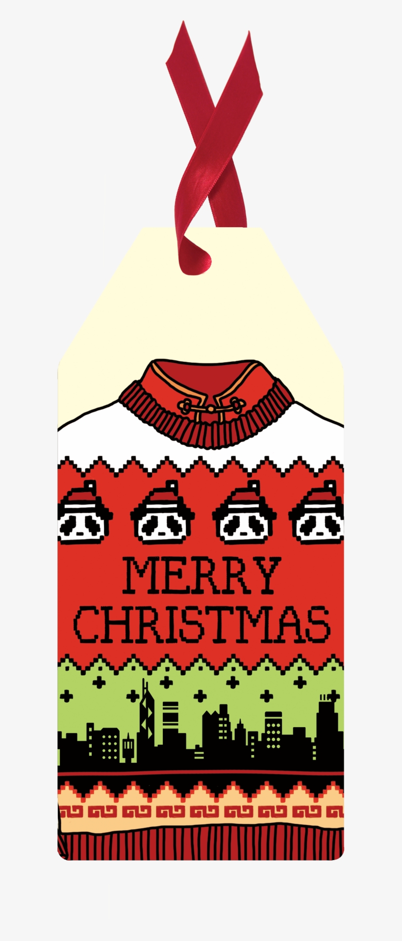 Christmas Ugly Sweater Gift Tag - Poster, transparent png #8126967