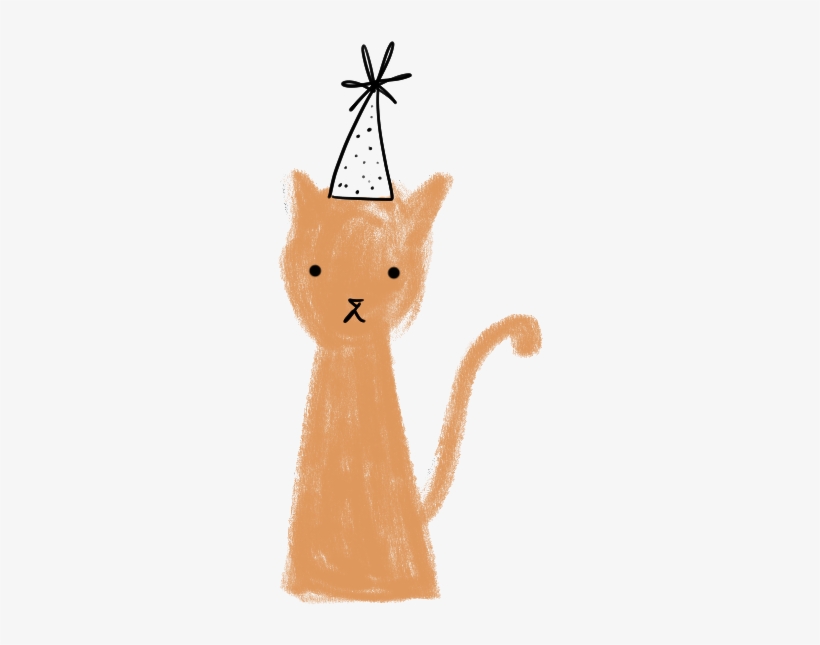 Birthday Cat Hooray Celebration Birthday Cat Birthday - Cartoon, transparent png #8128130