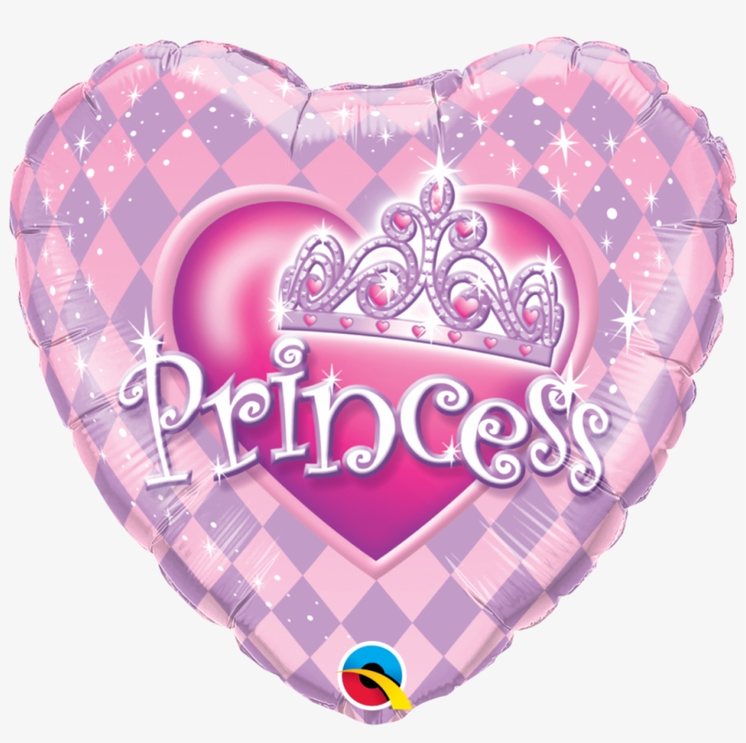 Heart-shaped Princess Tiara Balloon - Balloons For Princess, transparent png #8128212