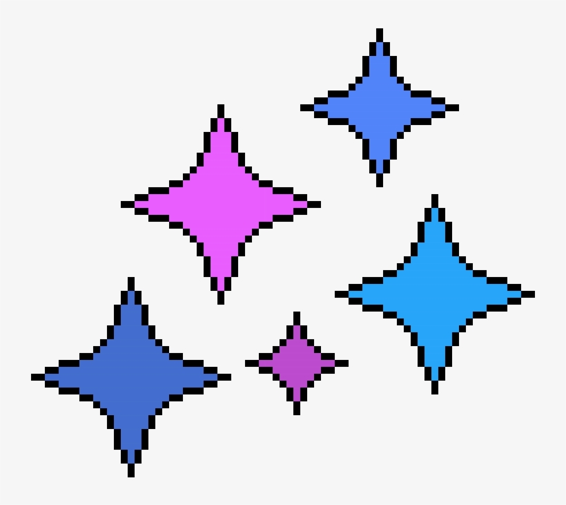 Sparkles - Png Pixel Art Sparkle, transparent png #8128244
