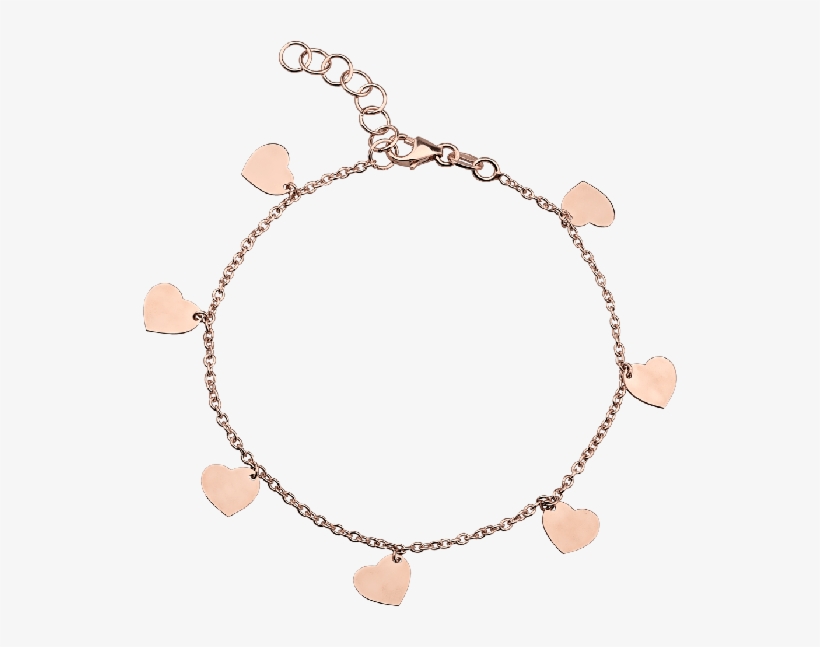 Bratara Cu Inimioare Din Aur Roz 14k Abgp01993 Teilor - Bracelet, transparent png #8128690