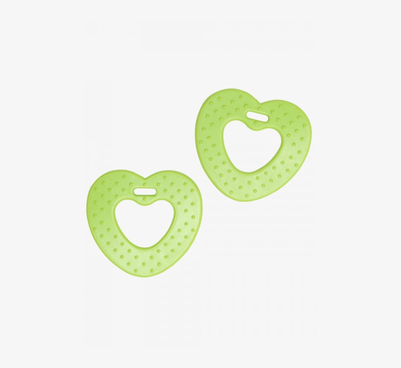 Teether Heart - Material - Tpe - Kiwi Green - 68 Mm - Heart, transparent png #8128773