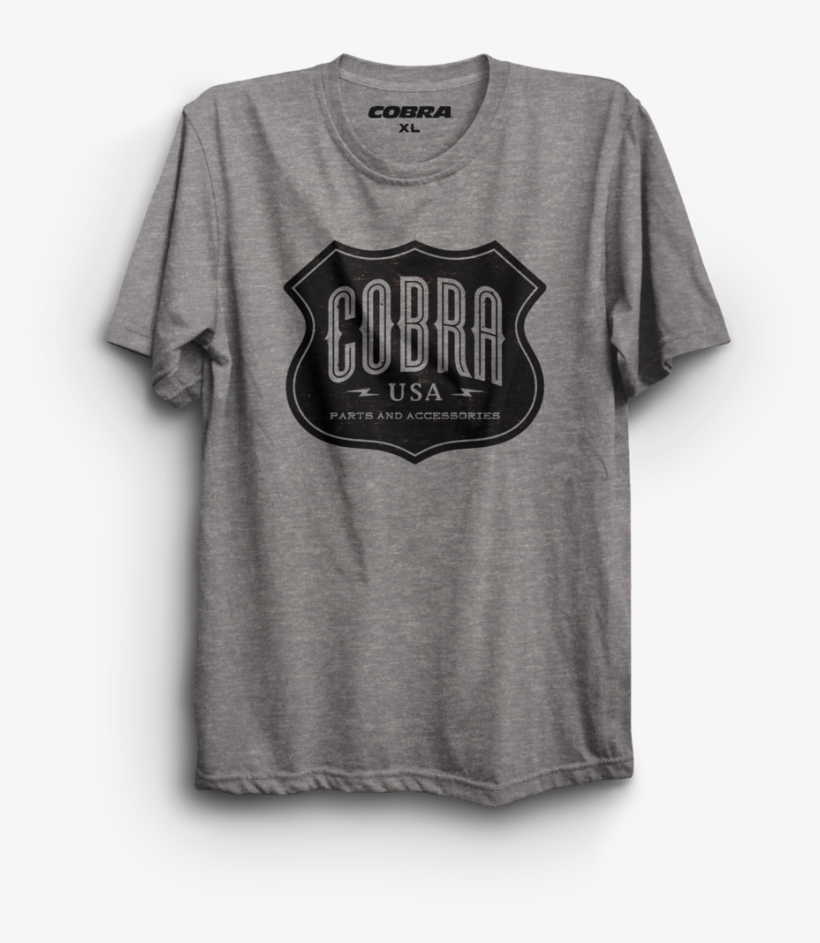Cobra Tshirt Mockup Badge Logo Heather Gray V2, transparent png #8129338