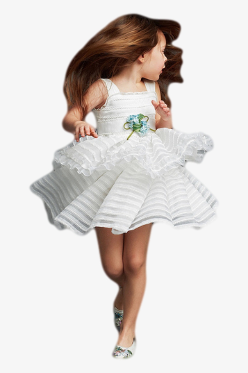 Littlegirl Sticker - Running Girl In Dress Png, transparent png #8130897