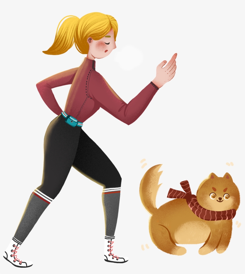 Cartoon Illustration Winter Girl Png And Psd - Cartoon, transparent png #8131042