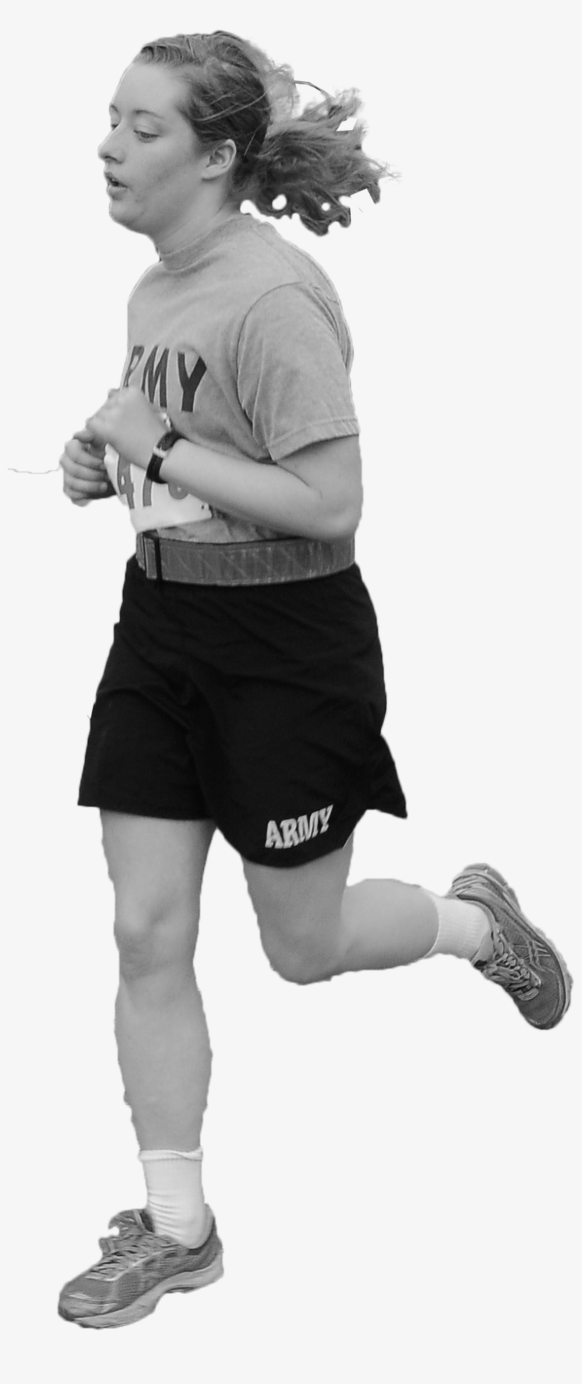 Girl Running Girl Runningbw - Long-distance Running, transparent png #8131153