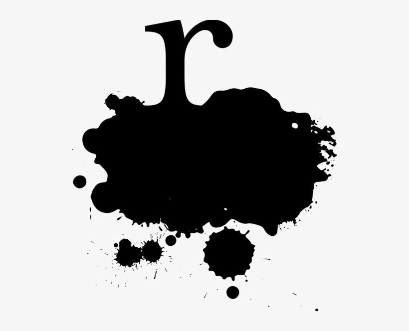 R Black Ink Graphic - Illustration, transparent png #8132307