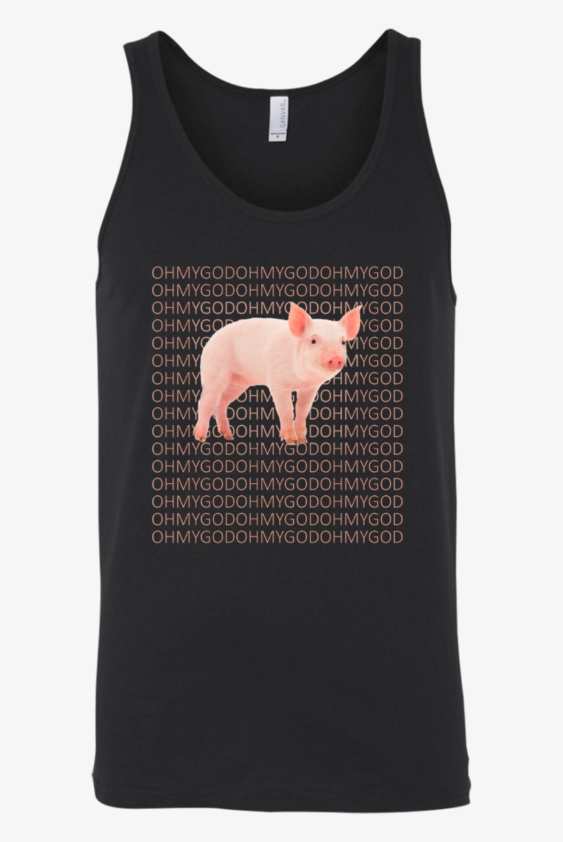 Oh My Piggy Funny Pig Shirt Unisex Tank - Rhinoceros, transparent png #8132319