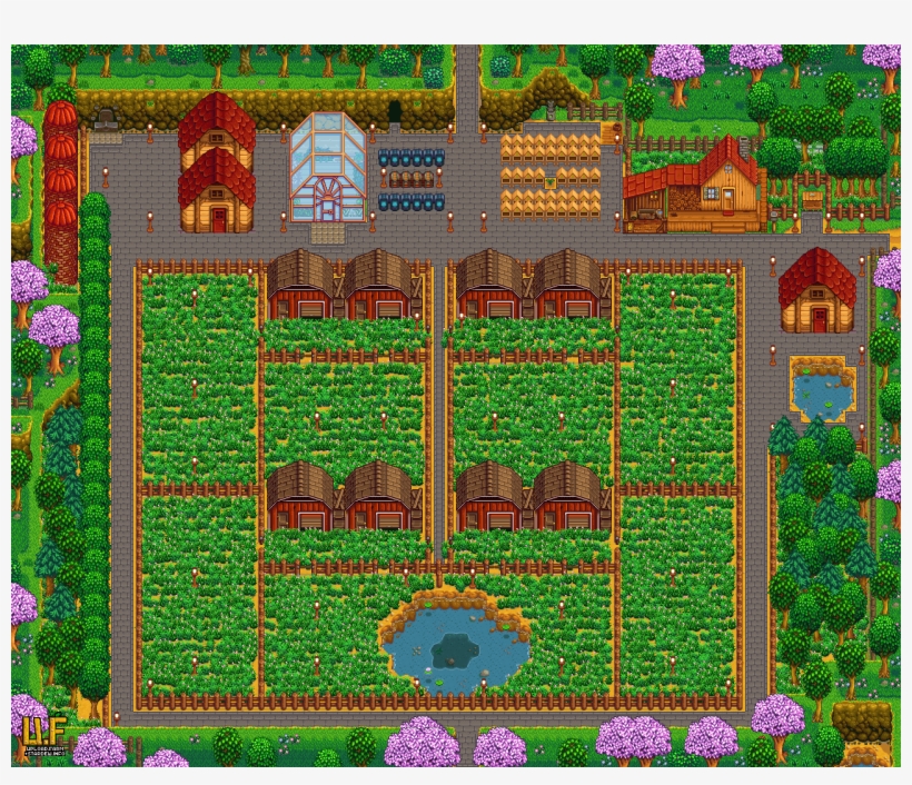 I Saw Your Love With My Grass Manage Idea, So That's - Simple Stardew Valley Farm Design, transparent png #8132320