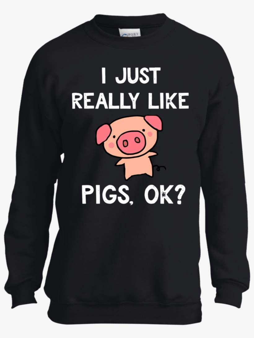 I Just Really Like Cute Pig Lovers Gifts Youth Tshirt/ls/s - Gun Streetwear Clothing, transparent png #8132893