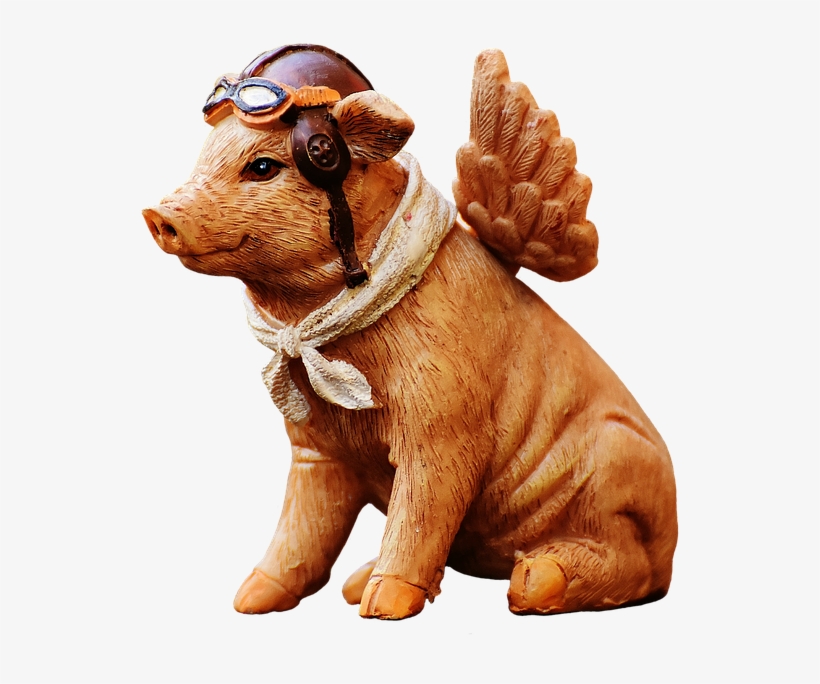 Lucky Pig, Guardian Angel, Figure, Funny, Cute, Angel - Funny Angel, transparent png #8133084