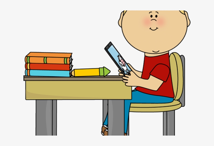 Boy Sitting At Desk Clipart, transparent png #8133145