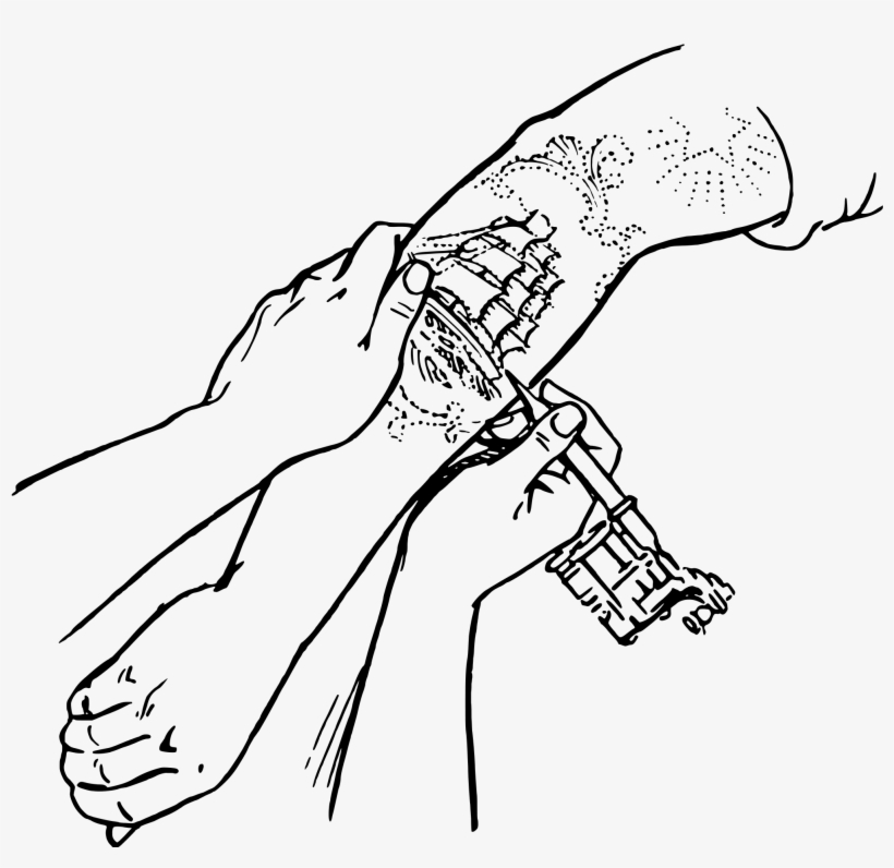Open - Tattoo Arm Old School Art, transparent png #8133147