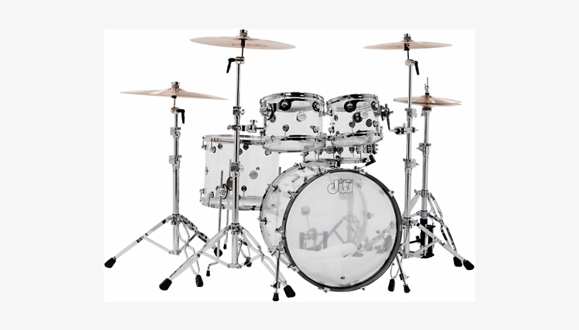 Dw Design Drum Set 5pc Clear Acrylic - Acrylic Dw Drums, transparent png #8133846