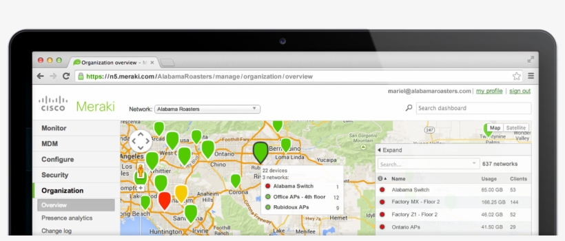 Multisite-management - Meraki Dashboard, transparent png #8134051