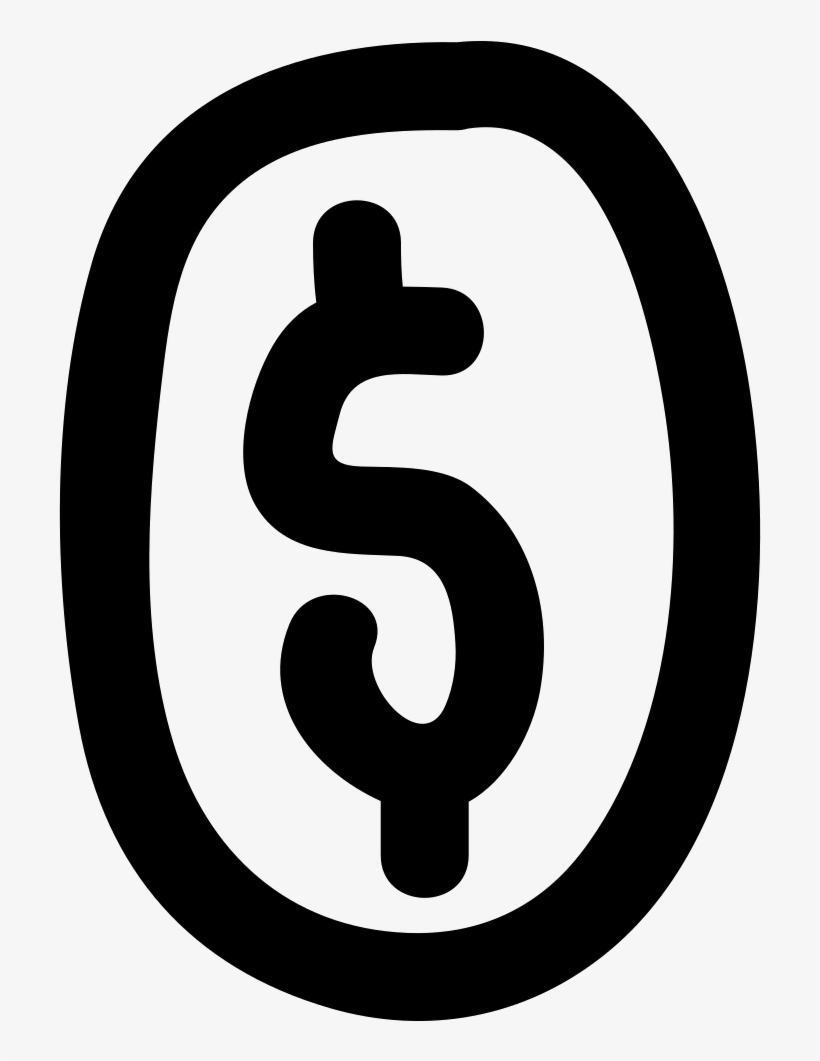 Dollar Sign Inside Oval Shape Comments - Boton De Retroceso, transparent png #8134512