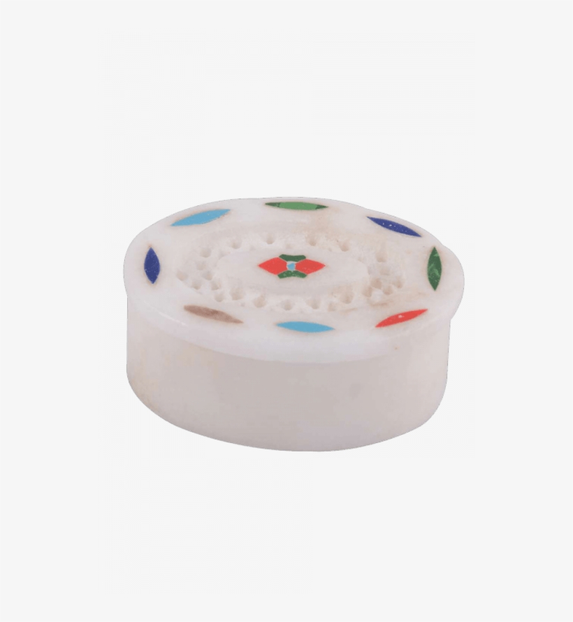 Handcrafted Netted Oval Shape Marble Jewelry Box - Pudding, transparent png #8134808